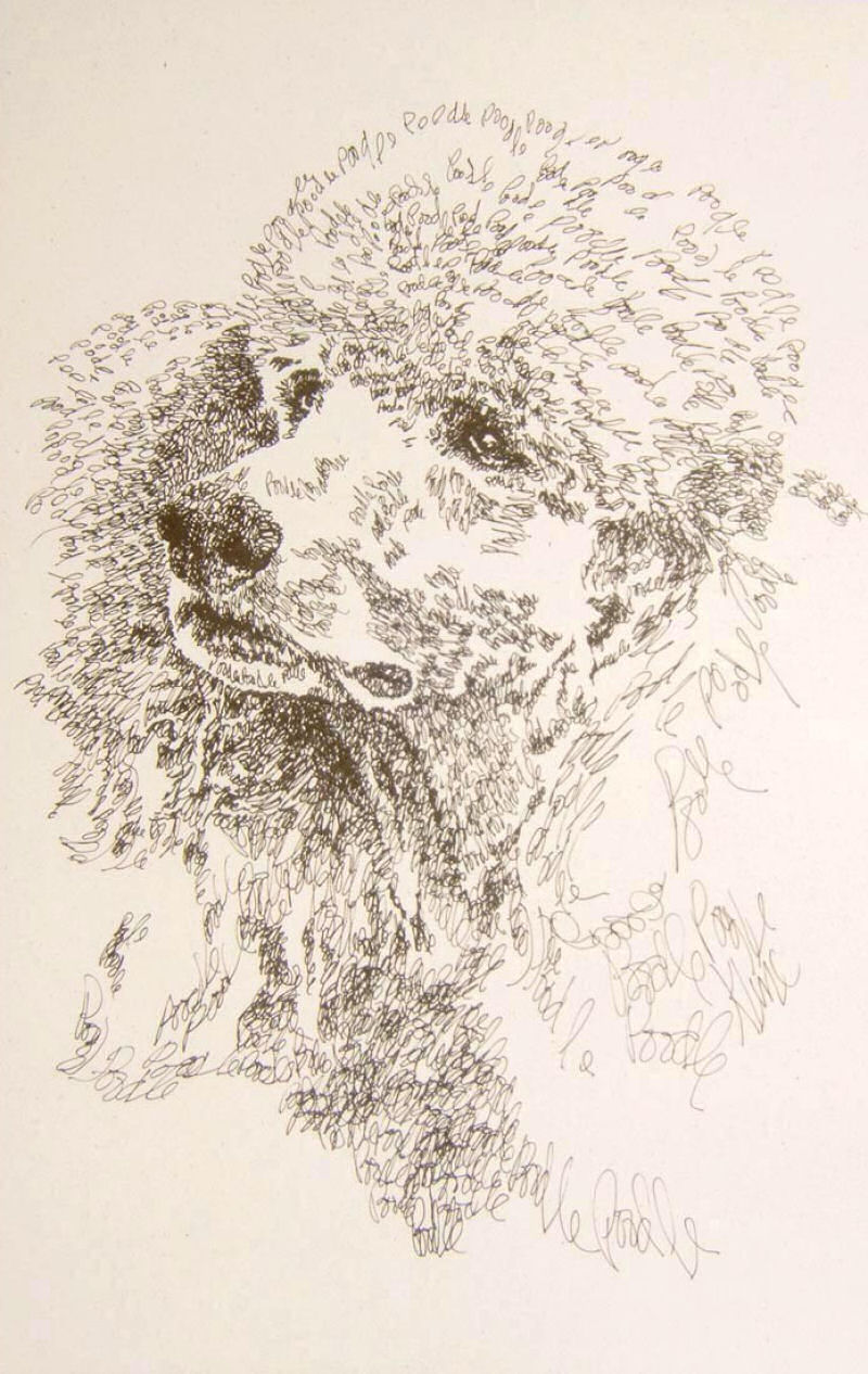 Artista escreve retratos detalhadas de cães 03