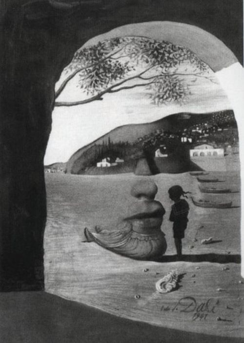 Ilusão de óptica de Salvador Dali