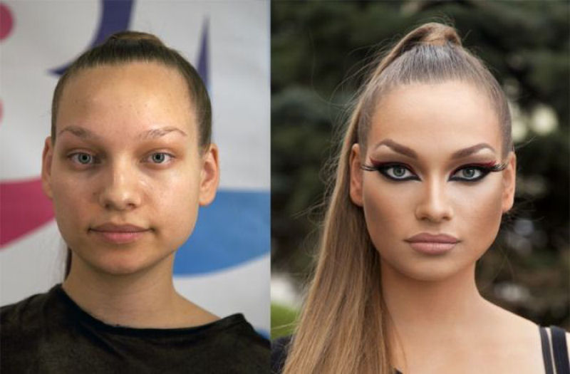 Antes e depois de milagres da maquiagem 11