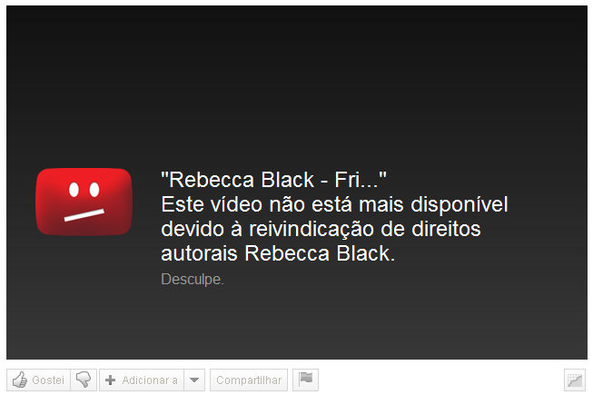 Rebecca Black retira Friday do YouTube 