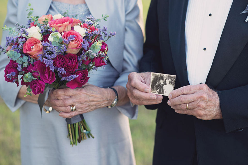 Casal teve que esperar 70 anos para fazer as fotos de casamento, e ainda d para notar seu amor 06