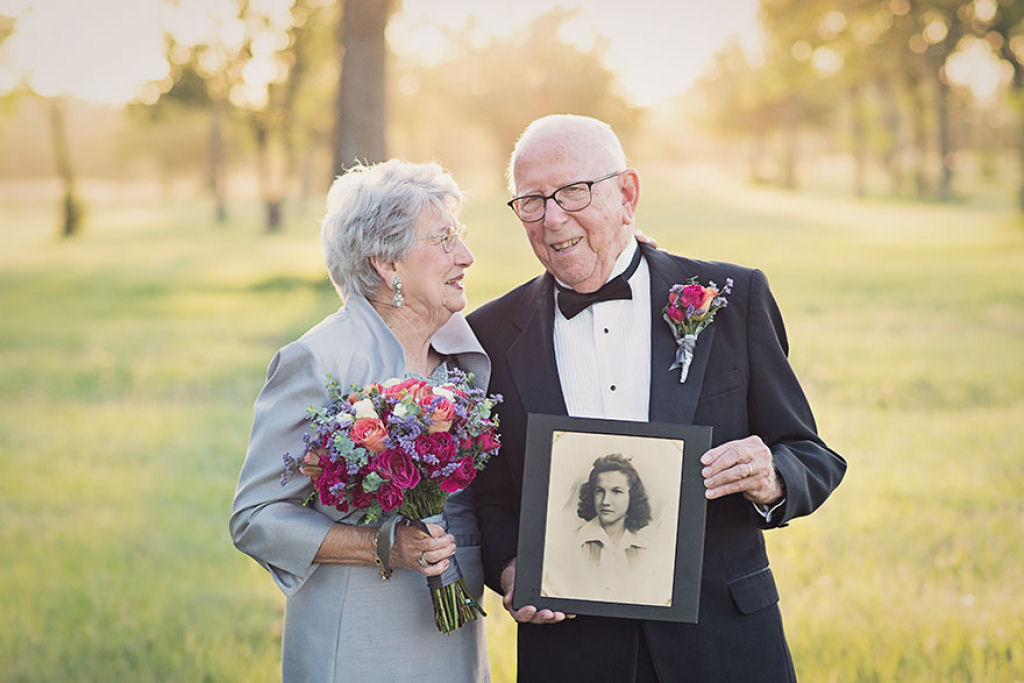 Casal teve que esperar 70 anos para fazer as fotos de casamento, e ainda d para notar seu amor 07