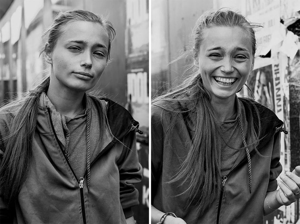 10 retratos de estranhos antes e depois de serem beijados pela fotógrafa 01