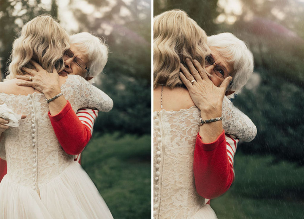 Noiva surpreende a avó vestindo seu vestido de noiva dos anos 60 05