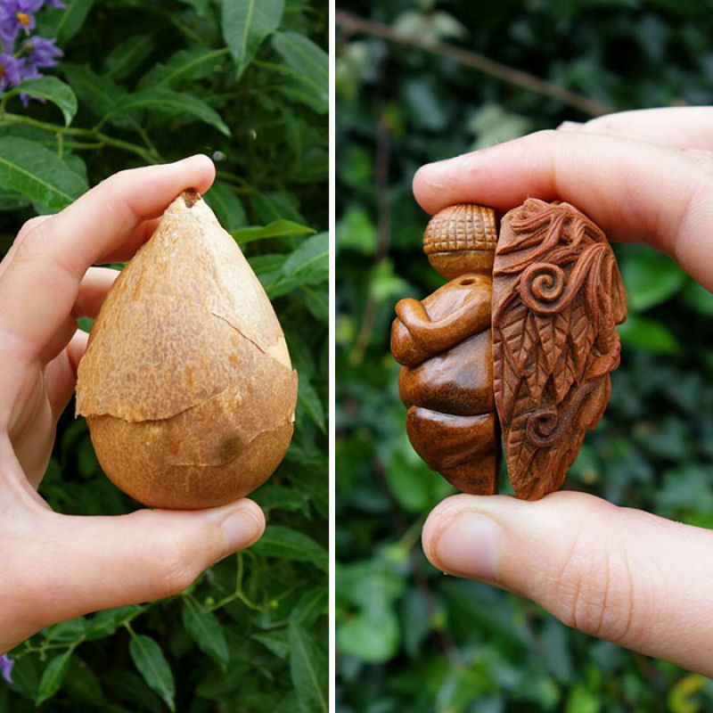 Esta mulher faz incríveis esculturas com as sementes do abacate 04