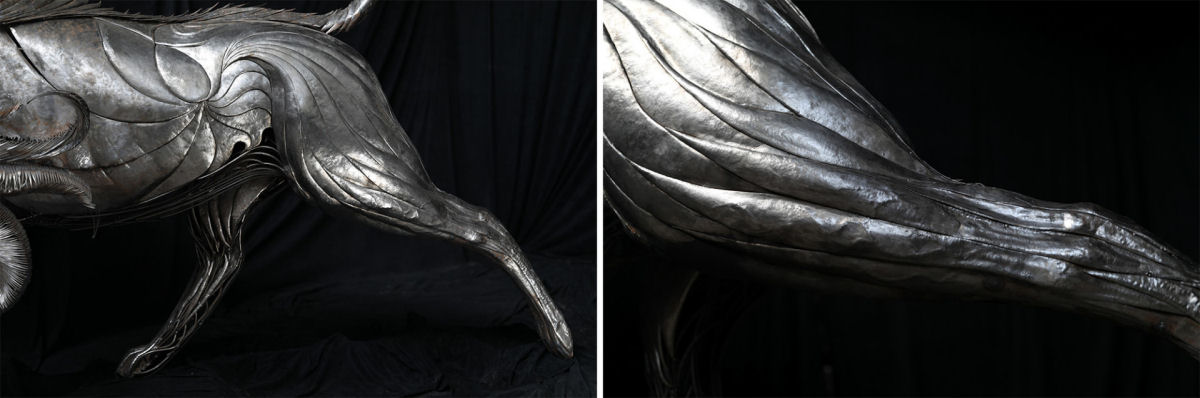 As esculturas enormes de metal deste escultor turco incorporam efeitos caticos das mudanas climticas 05