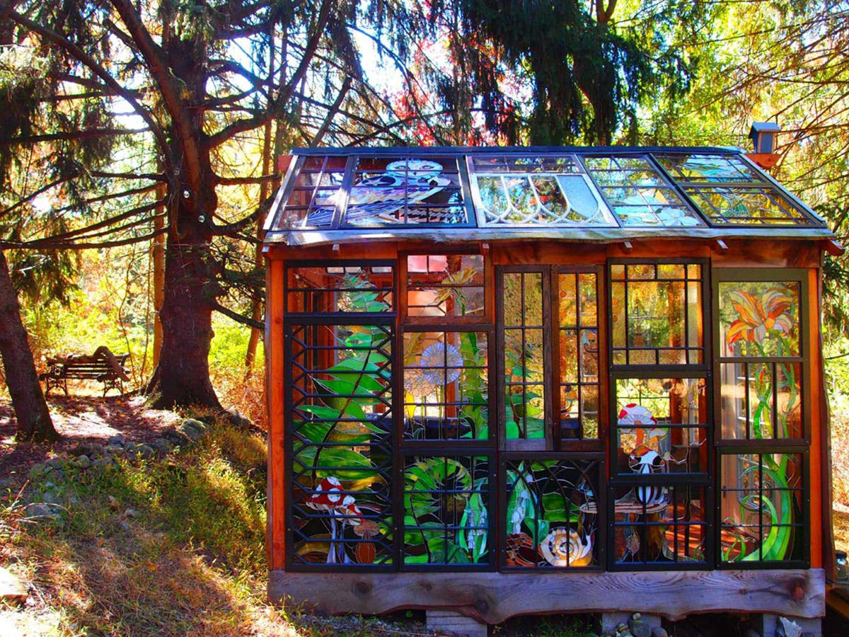 Uma cabana de vidro no meio da floresta 01