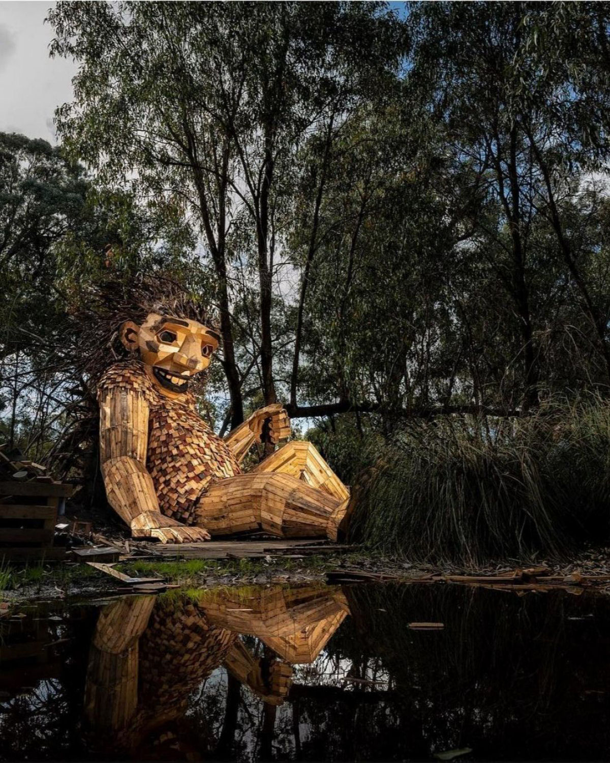 Artista esconde grandes esculturas de trolls de madeira na Austrlia para que todos possam encontrar 08