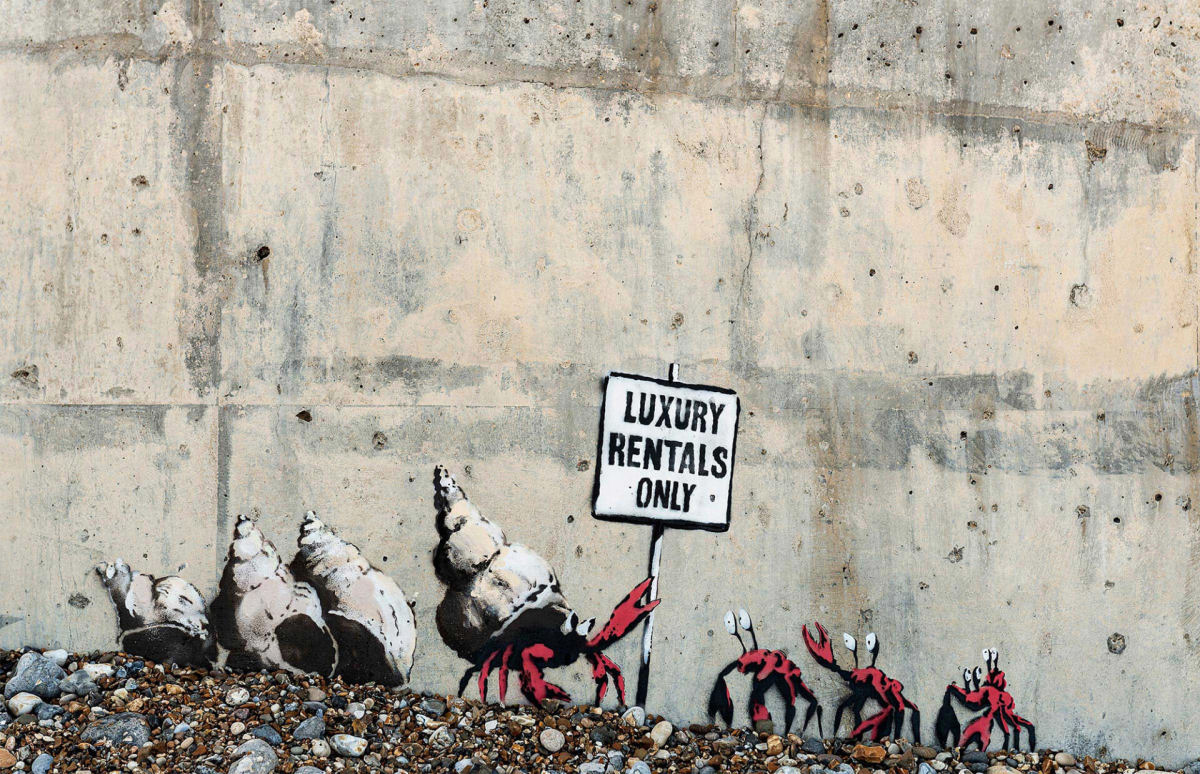 Novos trabalhos de Banksy atrevidamente interpretam as férias de verão 06