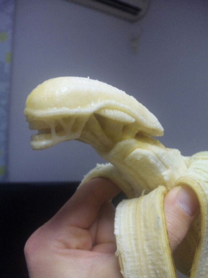 Artista japonês usa palitos para criar surpreendentes esculturas de banana 23