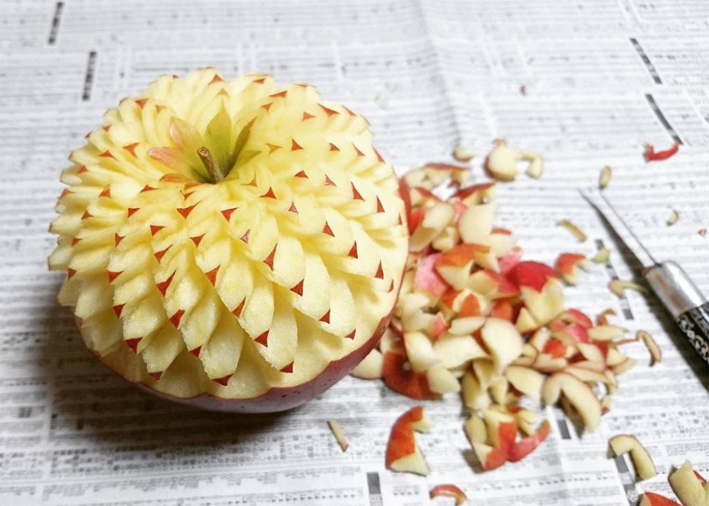 A delicada arte com frutas de um escultor japons 28