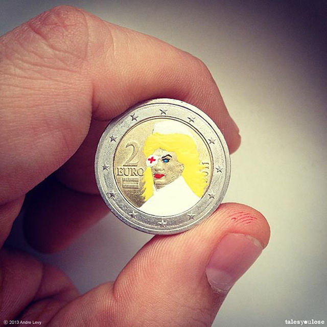 Artista brasileiro transforma moedas em pequenos Retratos da cultura pop 04