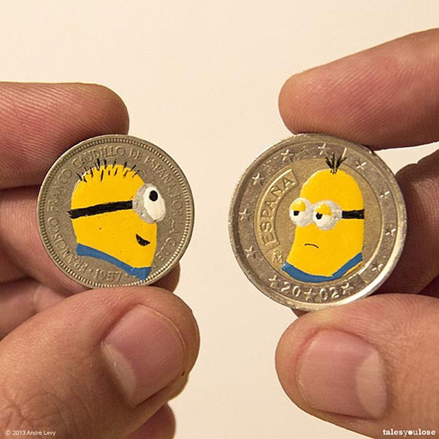 Artista brasileiro transforma moedas em pequenos Retratos da cultura pop 08