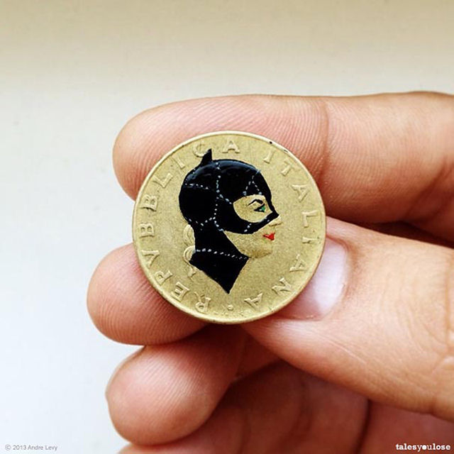 Artista brasileiro transforma moedas em pequenos Retratos da cultura pop 21