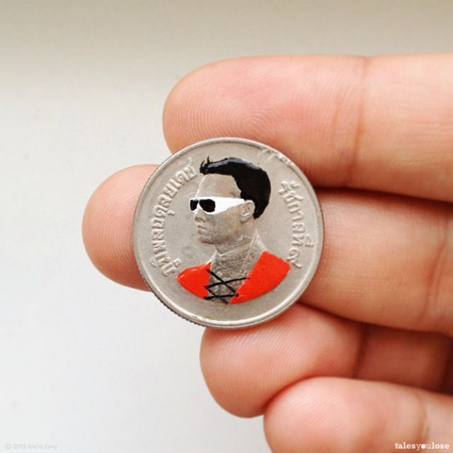 Artista brasileiro transforma moedas em pequenos Retratos da cultura pop 23