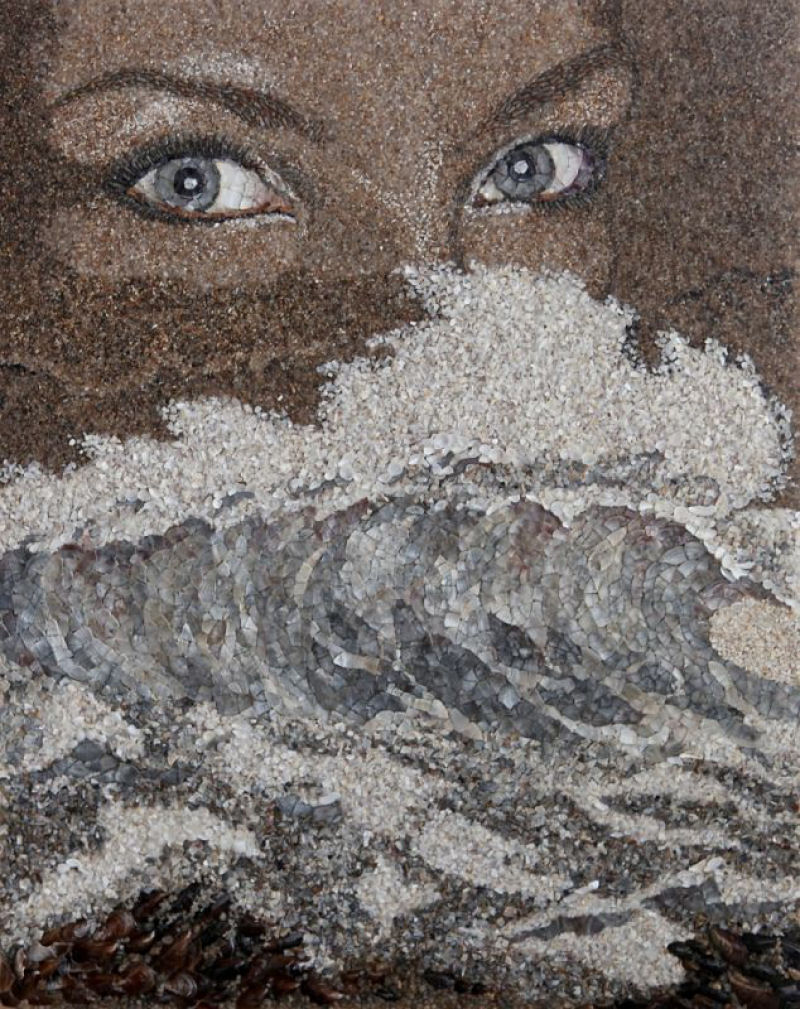 Artista ucraniana cria obras incrivelmente detalhadas com areia, seixo e conchas 03