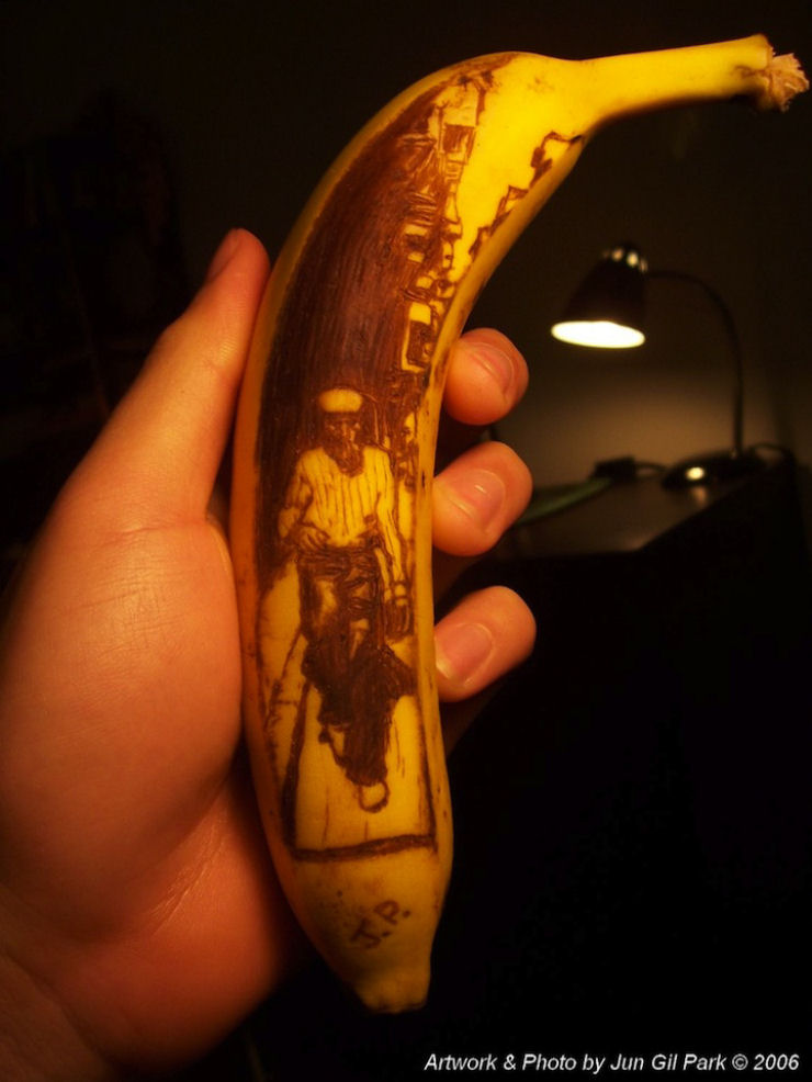 Arte com bananas oxidadas 03