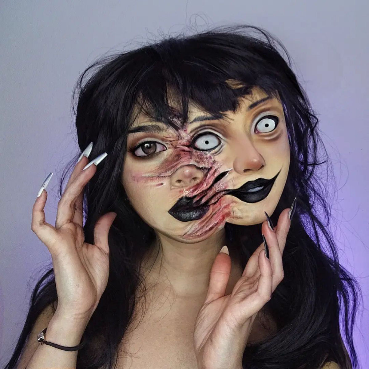 Artista usa seu próprio rosto como tela para ilusões surrealistas 04