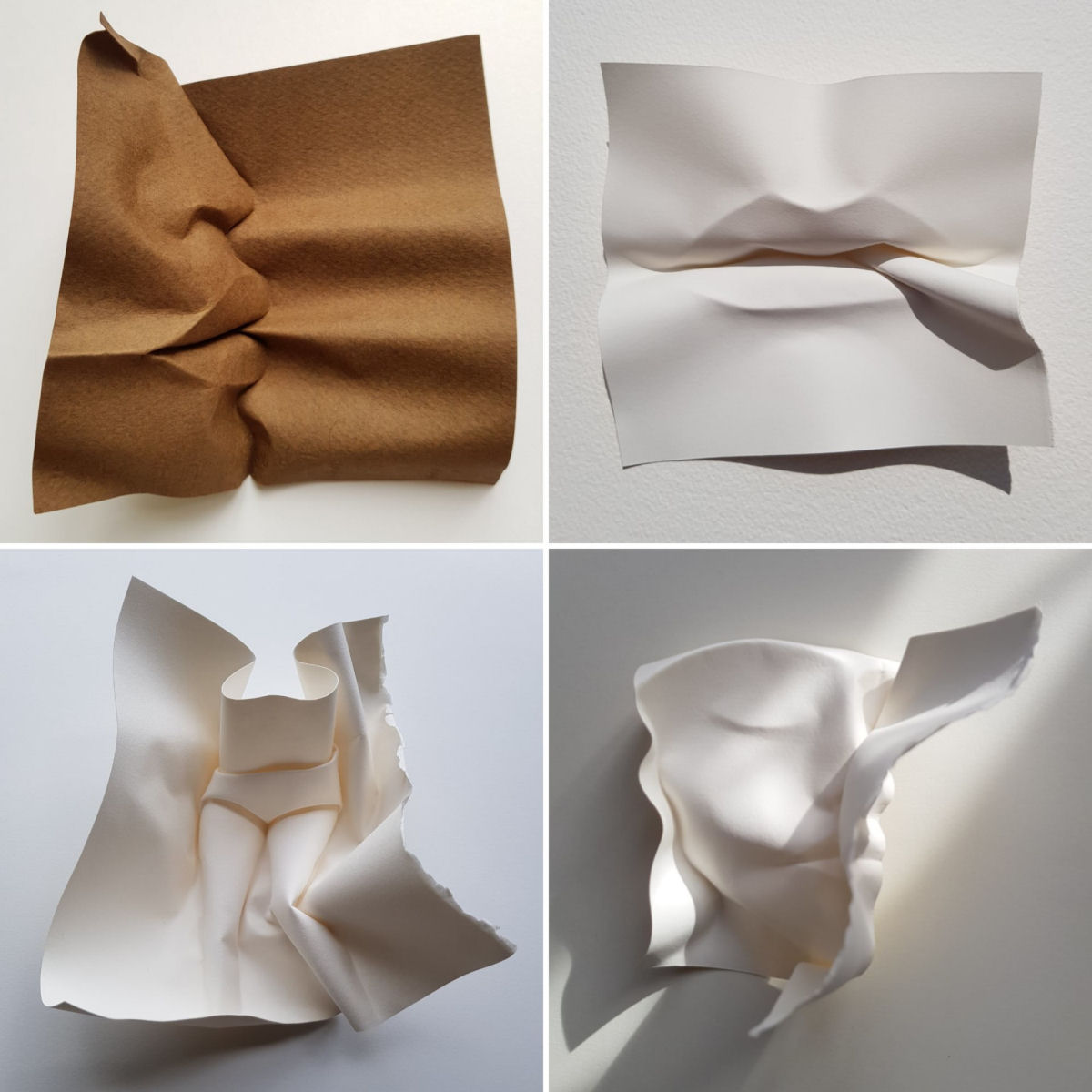 Esculturas sensuais em simples folhas de papel sugerem momentos de intimidade 05