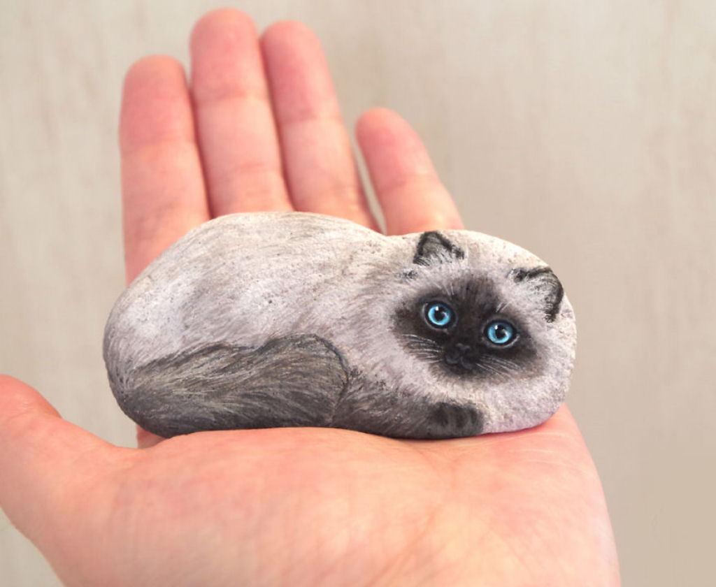 Esta artista japonesa consegue transformar simples rochas em arte animal realista 17