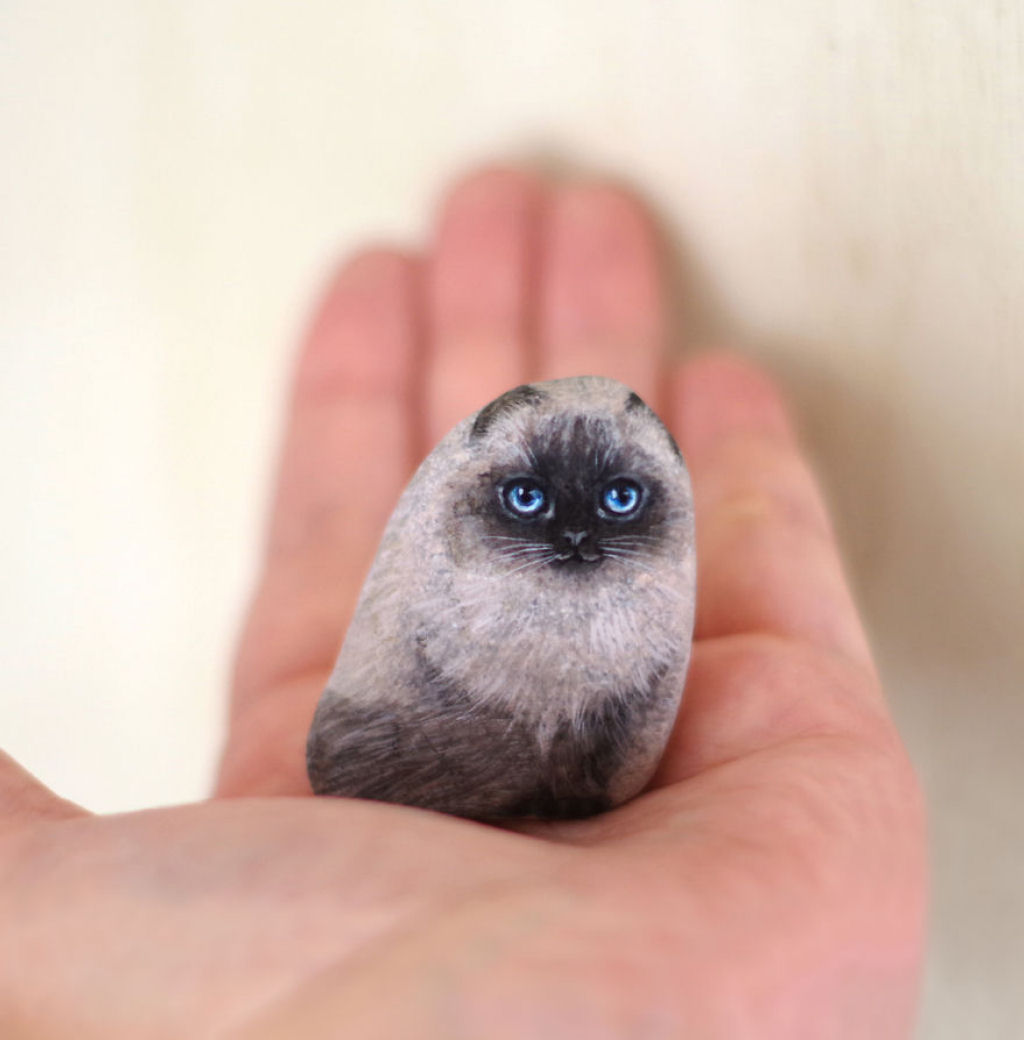 Esta artista japonesa consegue transformar simples rochas em arte animal realista 23