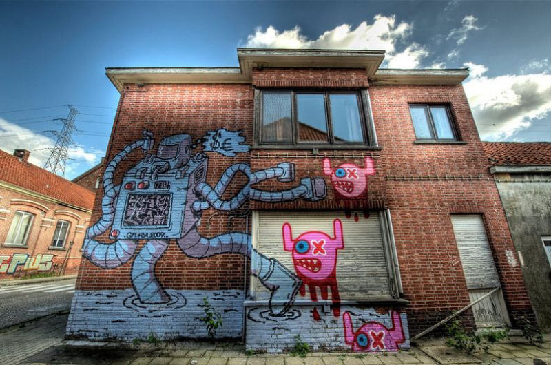 A vila condenada de Doel e sua arte de rua surpreendente 06