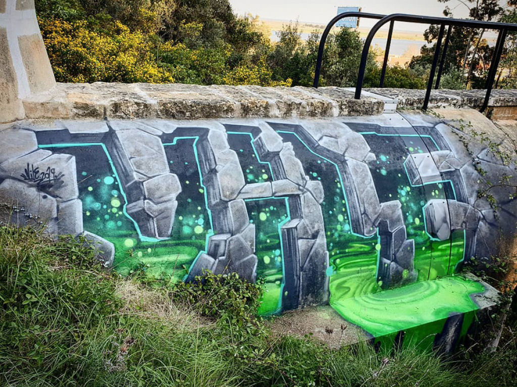 Artista de rua cria ilusões de ótica de grafite arrepiantes 16