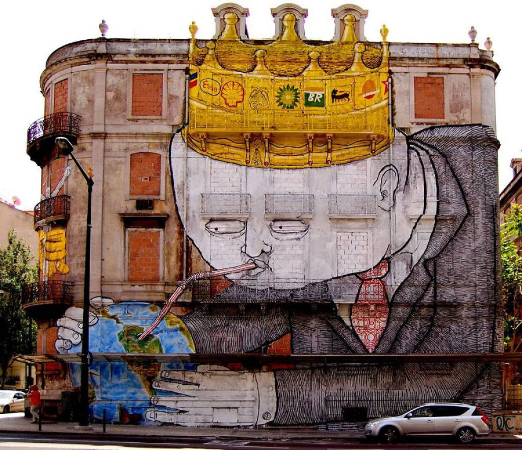 24 eloquentes obras de arte urbana mostrando a desagradvel verdade 13