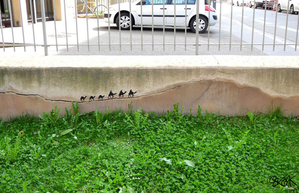 36 peças de arte urbana que habilmente interagem com seu entorno 12