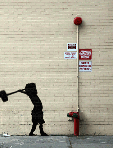 Arte urbana de Banksy cobra a vida em GIFs animados inteligentes 05