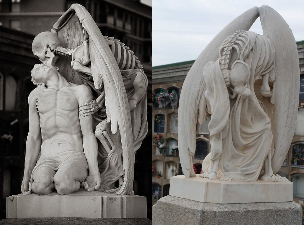 'Beijo da morte': a escultura tumular que atrai e assusta ao mesmo tempo