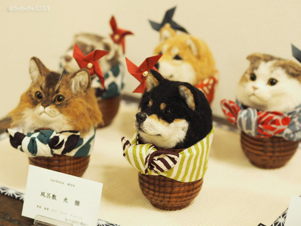Artista japons cria animais de feltro incrivelmente realistas 14
