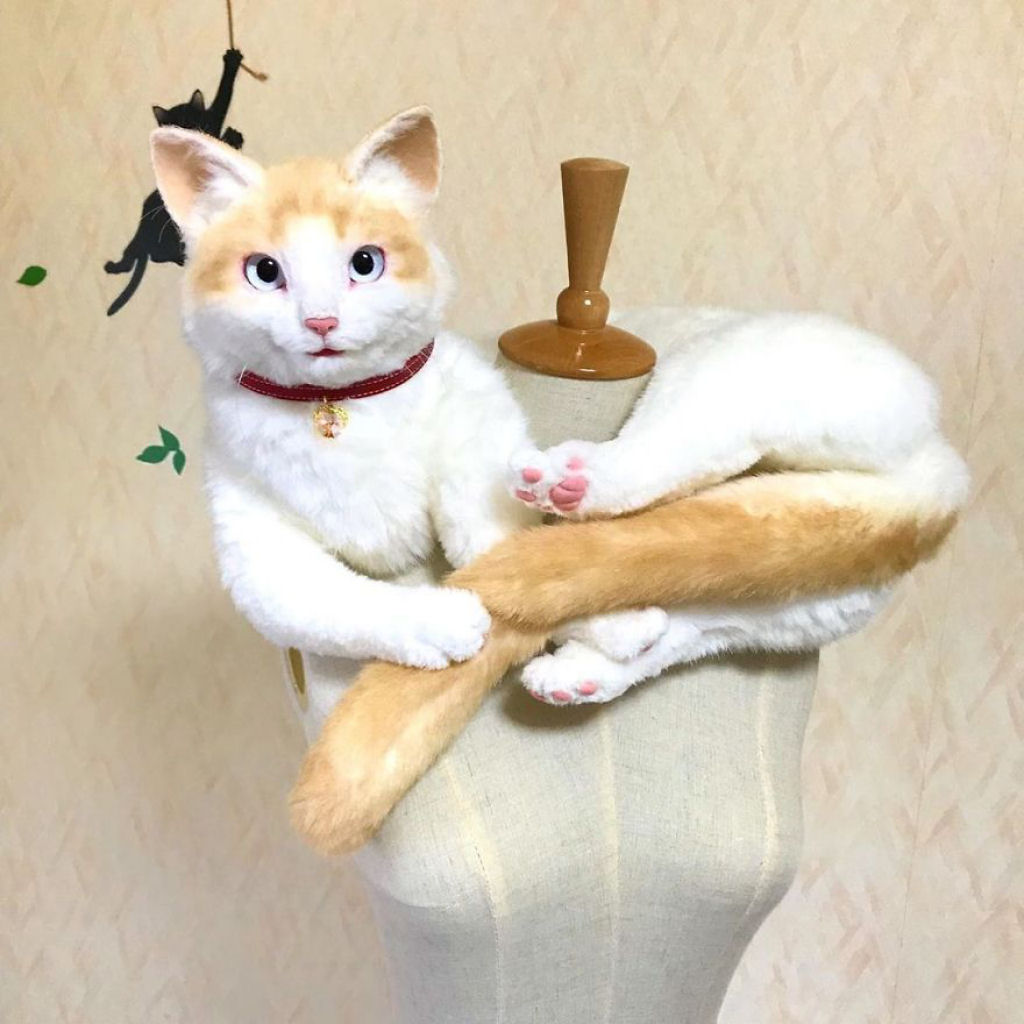 Dona de casa japonesa cria bolsas em forma de gatos incrivelmente realistas 19