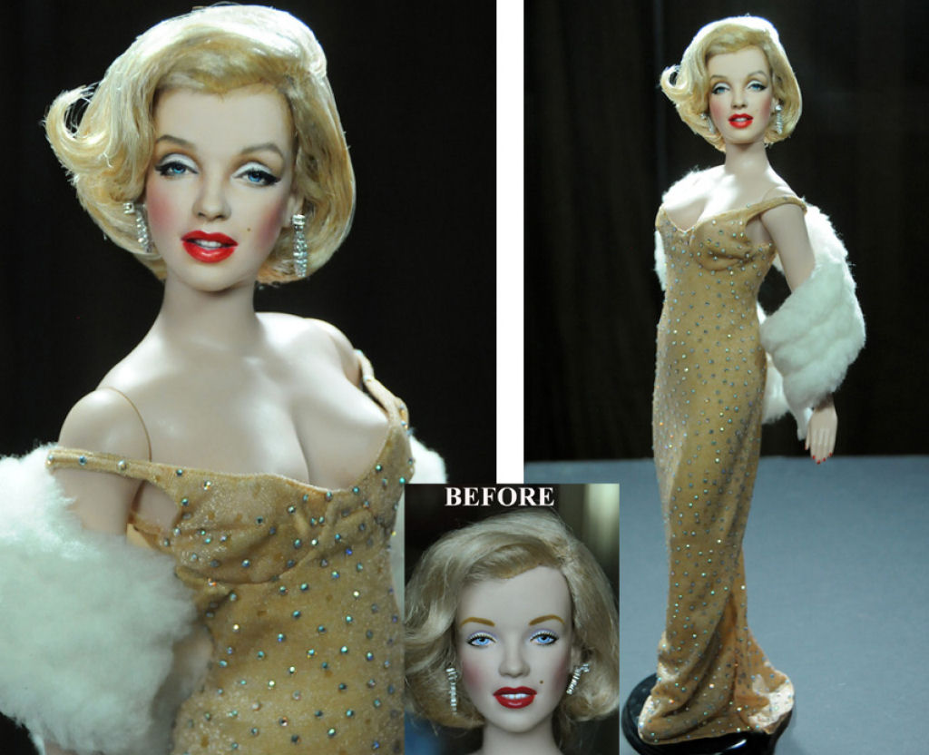 Artista transforma bonecas de celebridades produzidas em massa em esculturas realistas 03