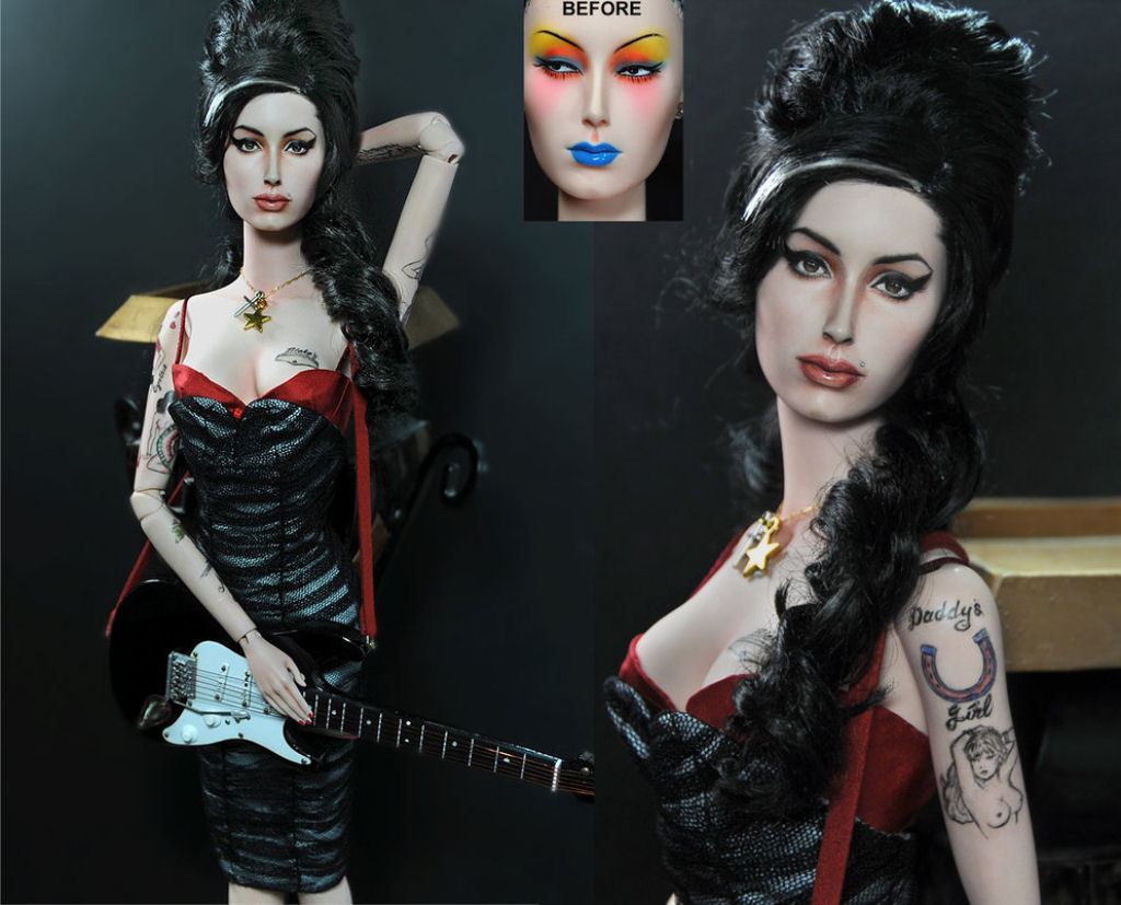 Artista transforma bonecas de celebridades produzidas em massa em esculturas realistas 17