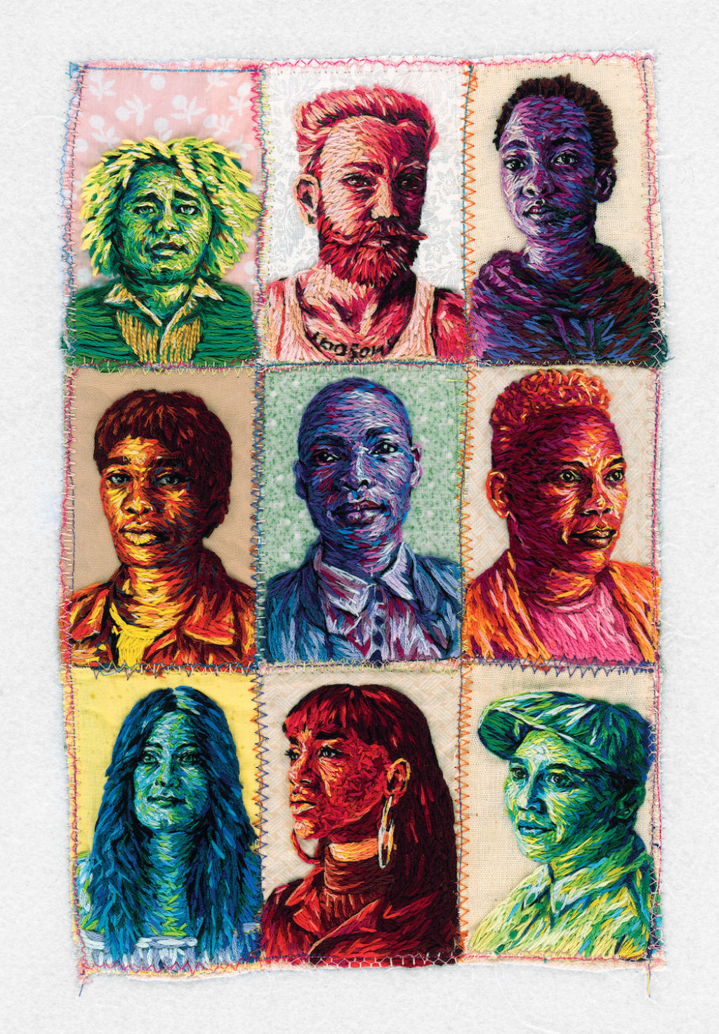 Os coloridos retratos bordados de Danielle Clough 11