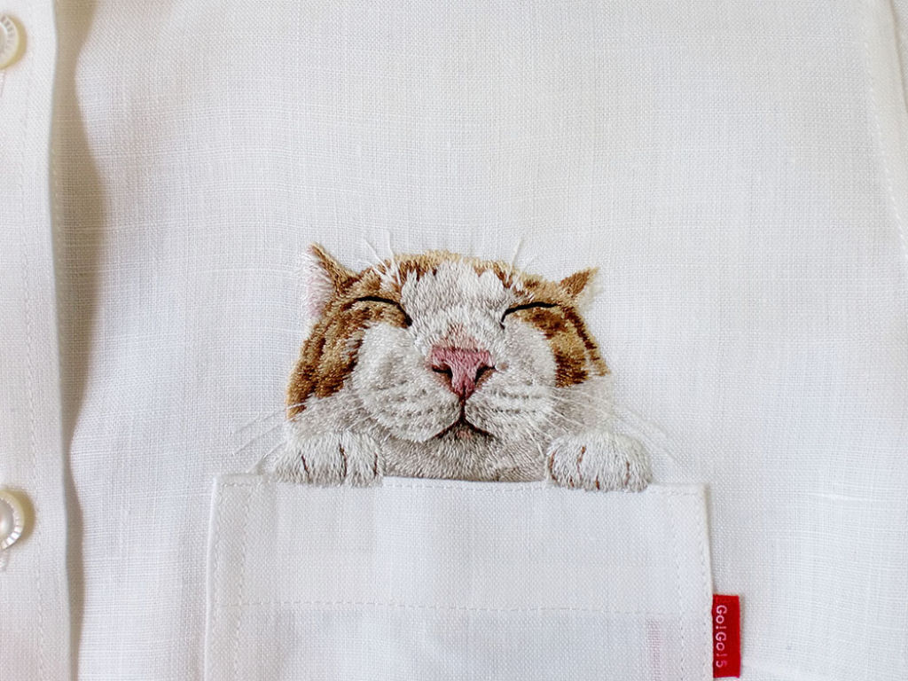 Os graciosos bordados de animais de estimao nos bolsos de camisa desta artista japonesa 06