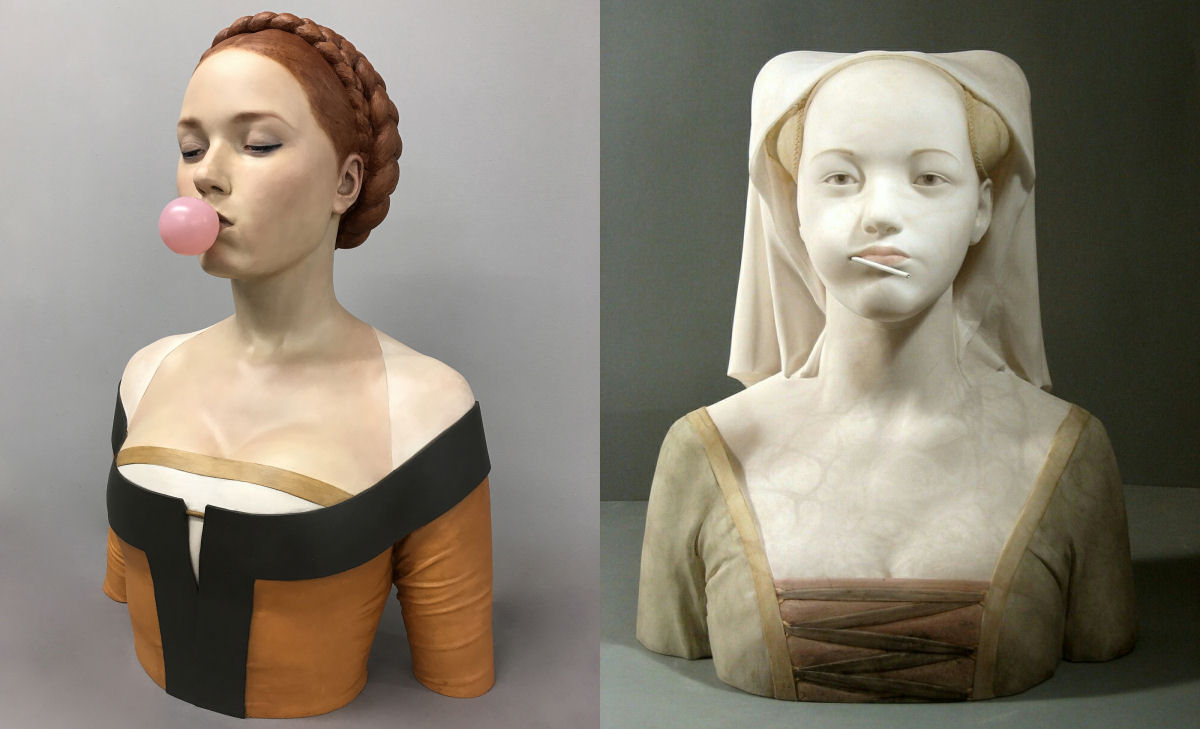 Ousados bustos femininos são esculpidos com um toque contemporâneo e atrevido por um artista espanhol 01
