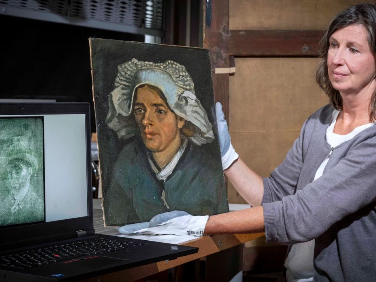 Conservadores encontram autorretrato de van Gogh por trás de outra pintura