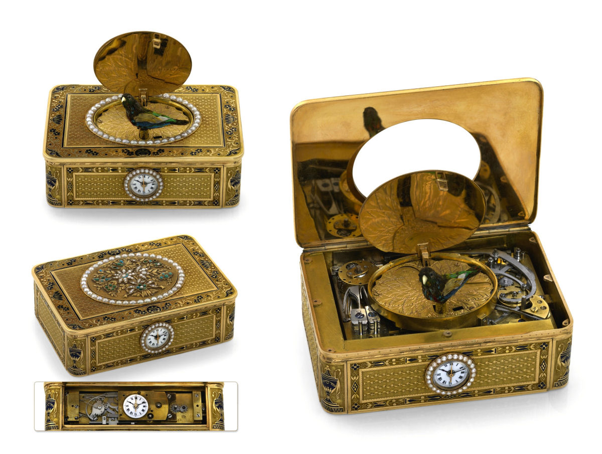 Como funcionam as antigas caixas de msica de pssaros cantores?