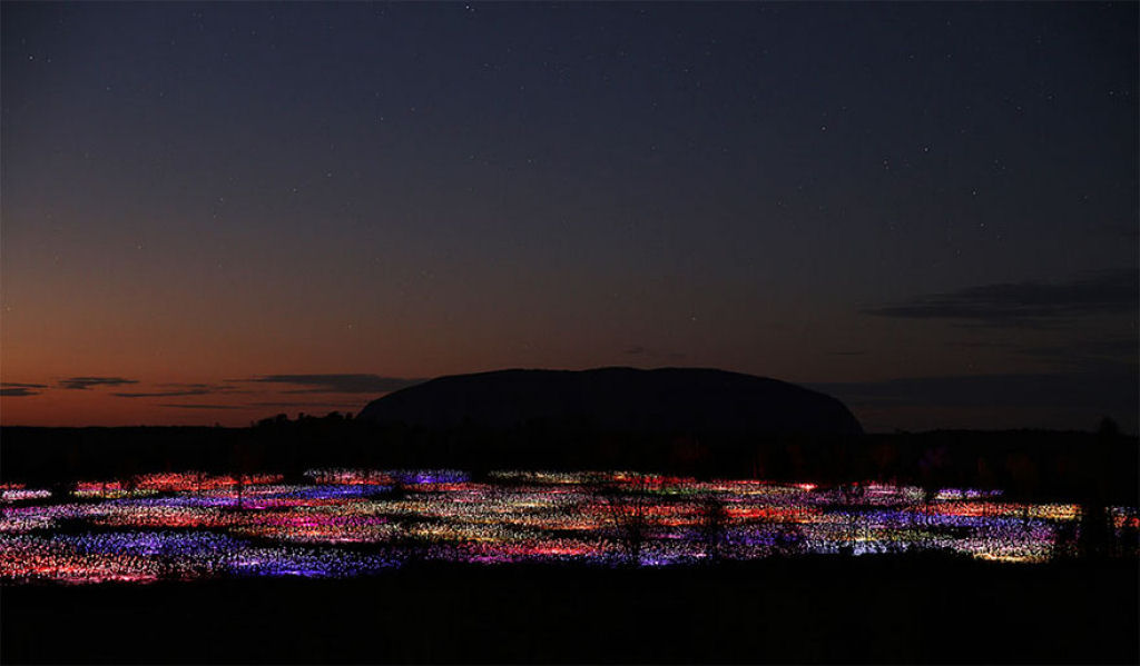 Campo de Luz: artista usa 50 mil luzes para transformar o deserto em um conto de fadas 01
