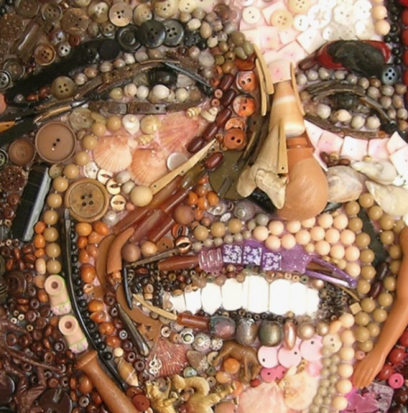 Artista recicla centenas de bugigangas plsticas para recriar pinturas e retratos icnicos 12