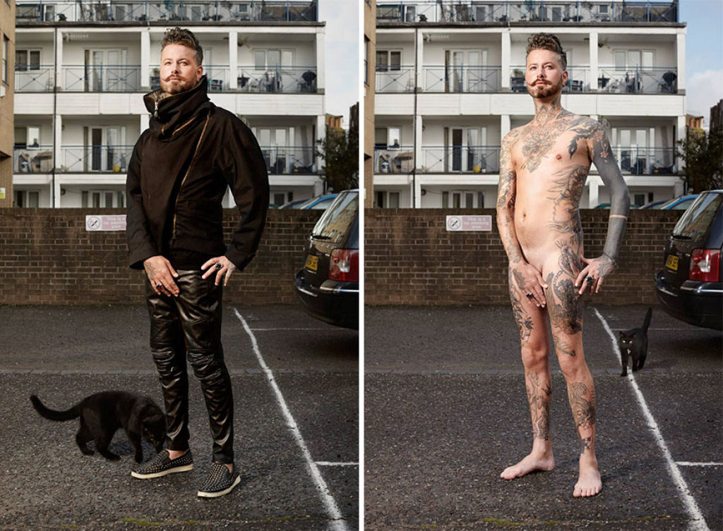 Este fotgrafo mostra o que se esconde sob a roupa das pessoas tatuadas no cotidiano 07
