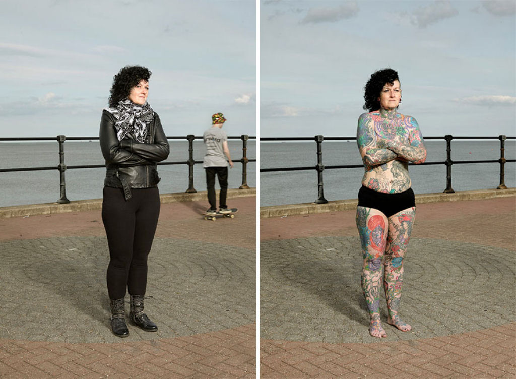 Este fotgrafo mostra o que se esconde sob a roupa das pessoas tatuadas no cotidiano 10