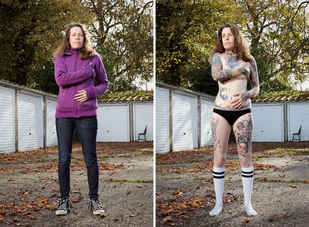Este fotgrafo mostra o que se esconde sob a roupa das pessoas tatuadas no cotidiano 15