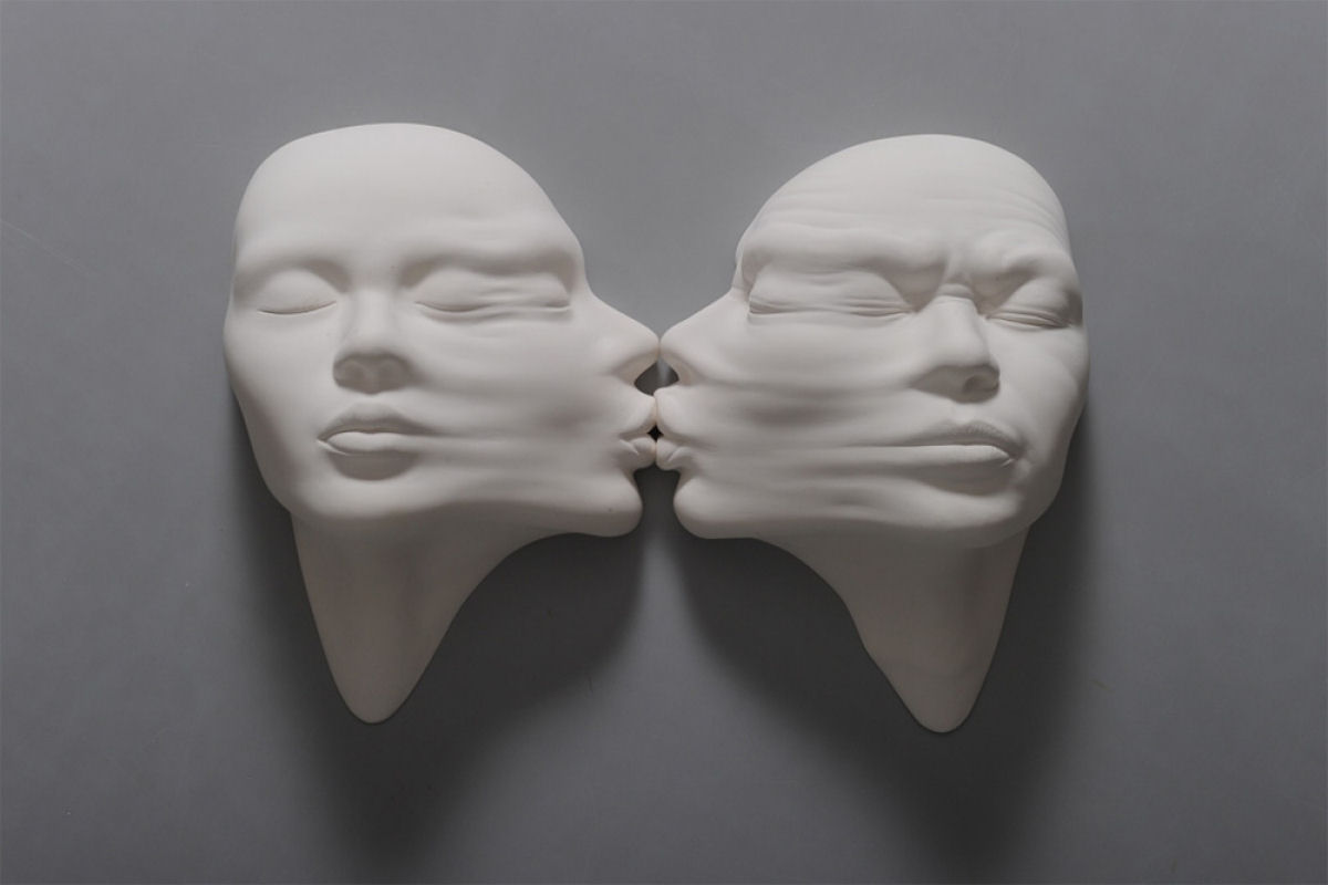 As expressivas esculturas faciais retorcidas de Johnson Tsang 08