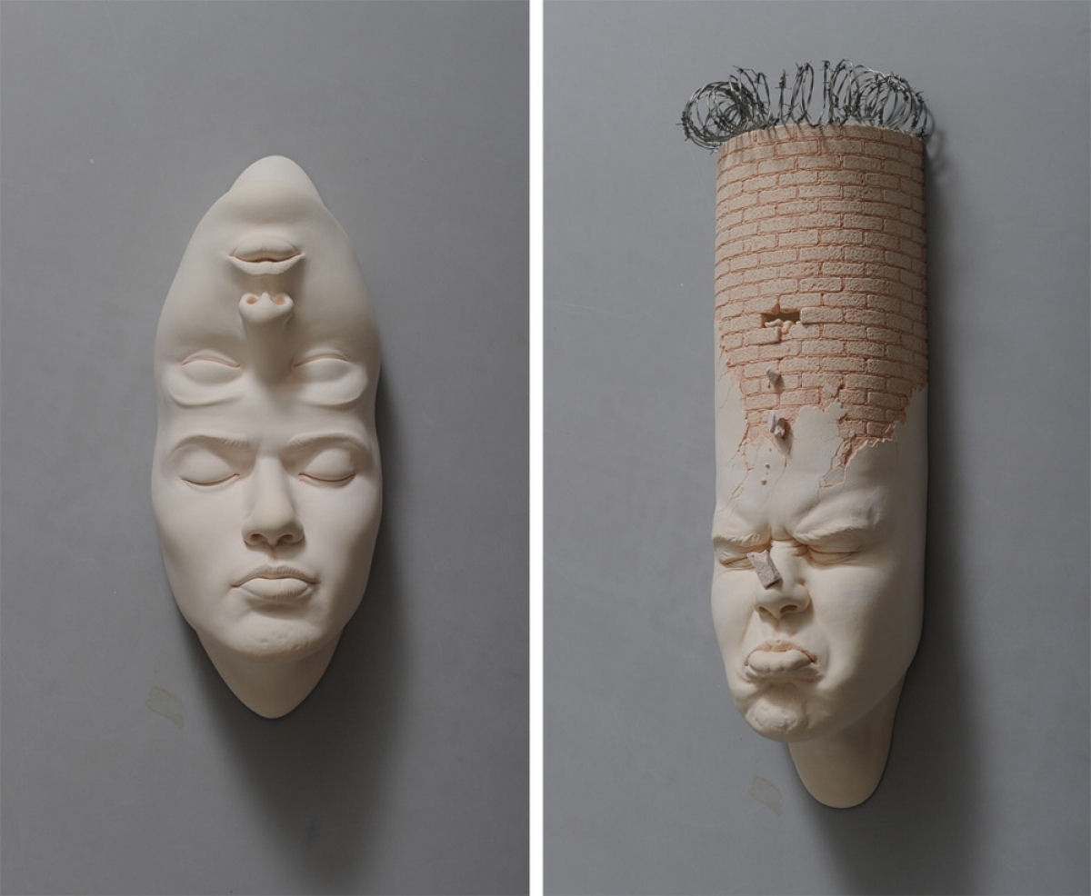 As expressivas esculturas faciais retorcidas de Johnson Tsang 11