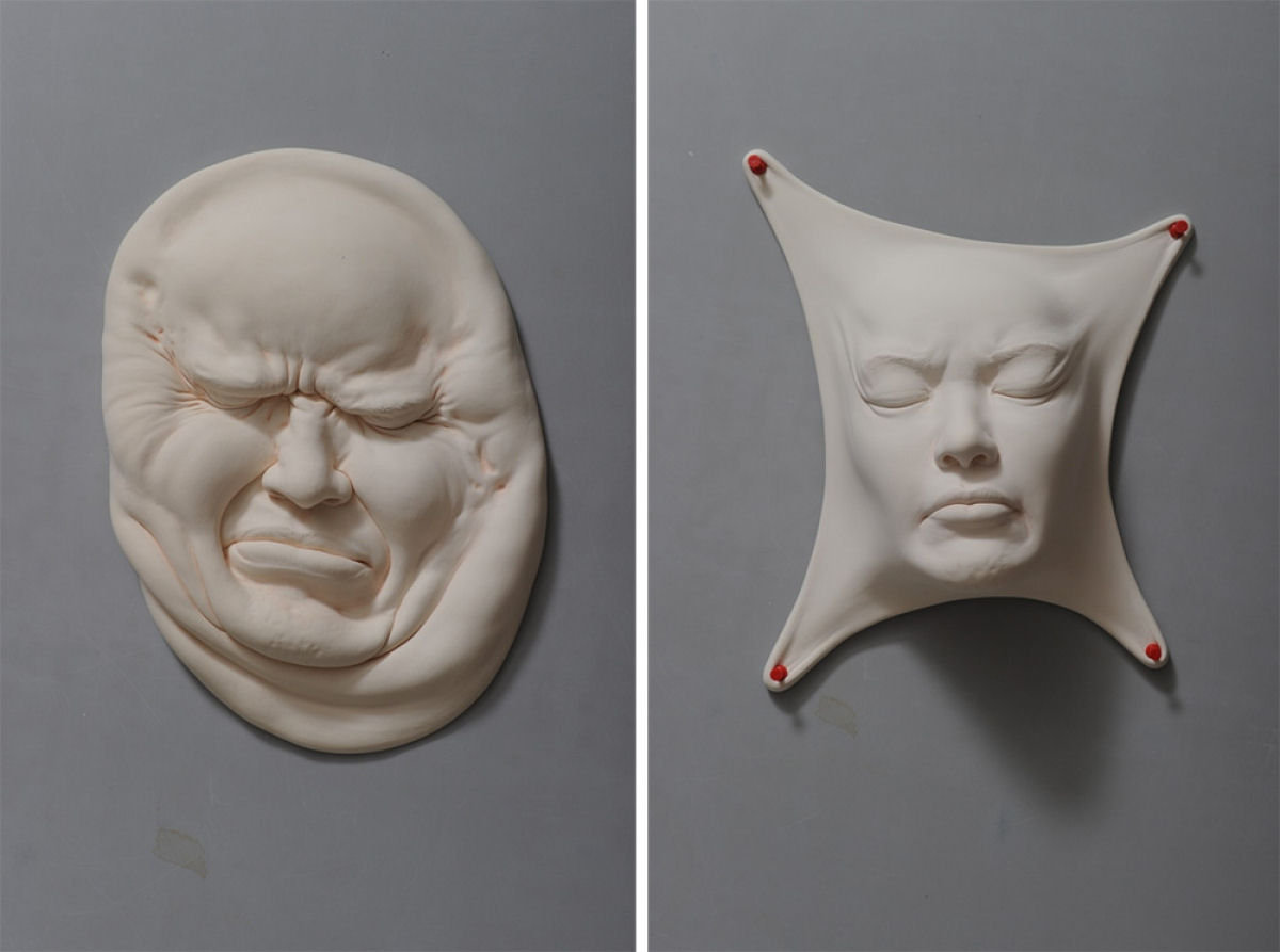 As expressivas esculturas faciais retorcidas de Johnson Tsang 13