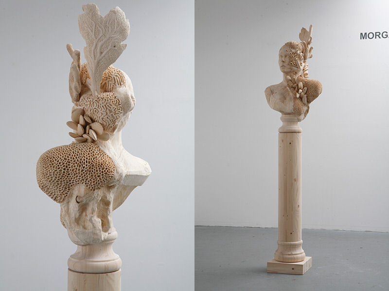 Incríveis esculturas de madeira entalhadas à mão de figuras surreais 02