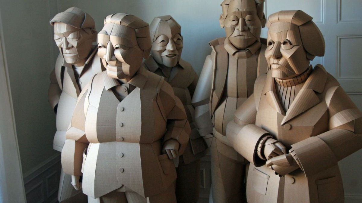 As belas esculturas de papelo de tamanho natural de aldees chineses 13